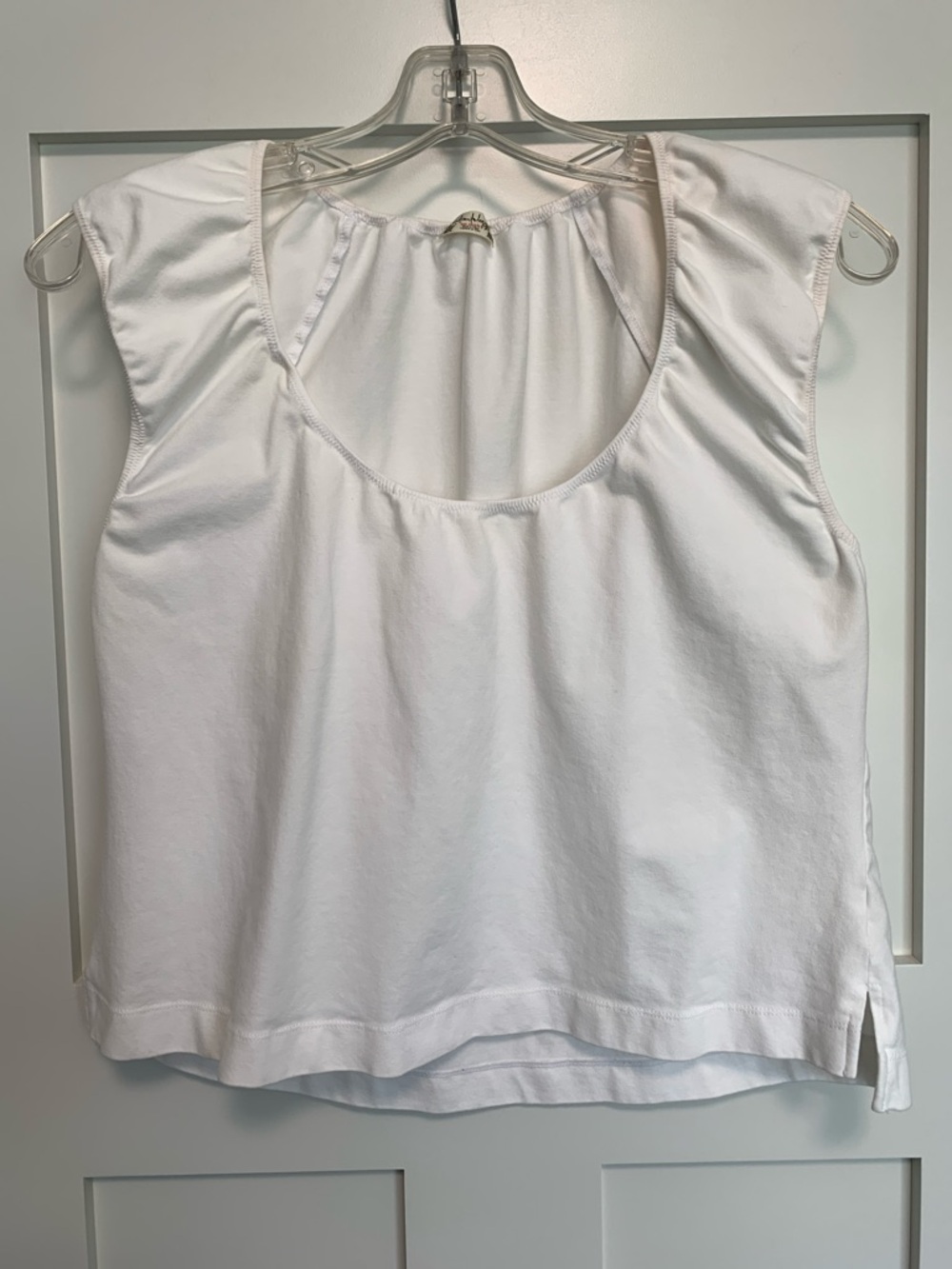 Women's White Scoop Neck Tank Top — Sleeveless Everyday Layer